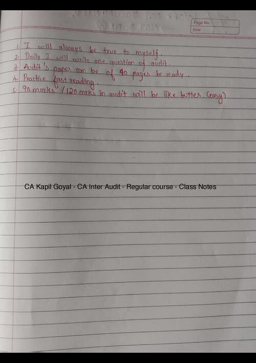 First page of Audit chapter 1 hand written notes. Do follow for the following chapters....