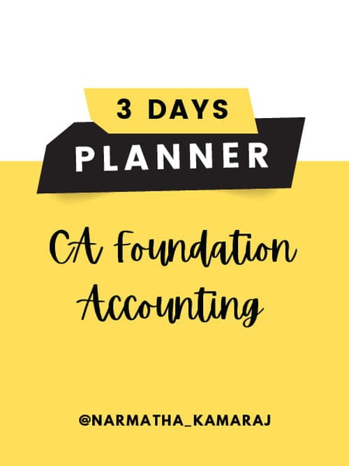 First page of Accounting planner