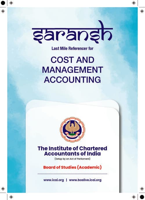 First page of Cost and management accounting ICAI sharansh.