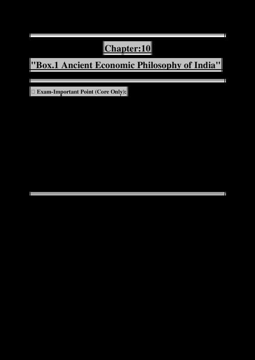 First page of Economics chapter 10 notes in bullet points (self-maade)