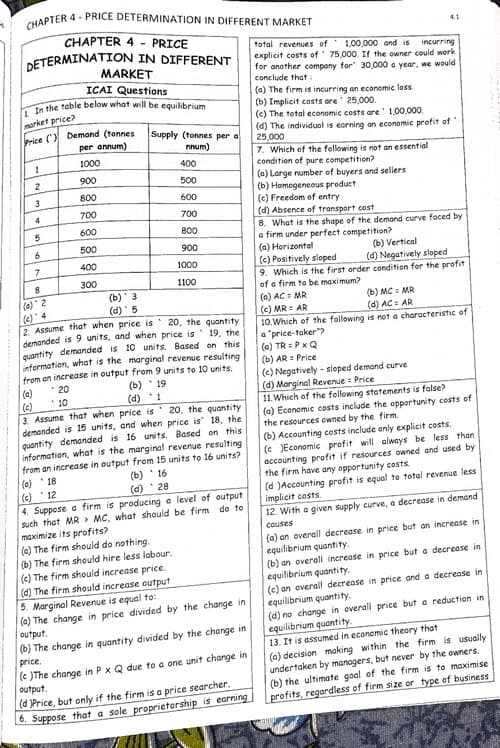 First page of Ca foundation, ch 4 MCQ,