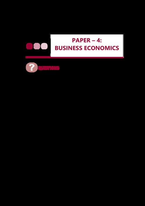 First page of CA FOUNDATION BUSINESS ECONOMICS JANUARY 26 RTP