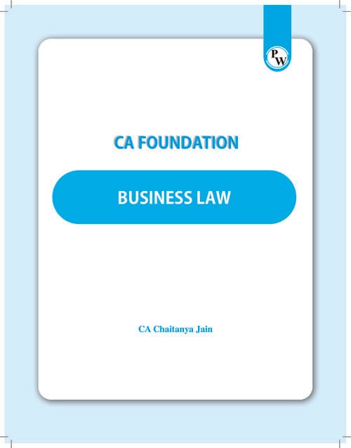 First page of CA FOUNDATION BUSINESS LAW PW BOOK