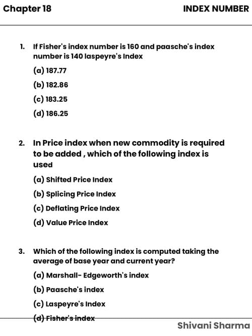 First page of Index number pratice question (5marks)