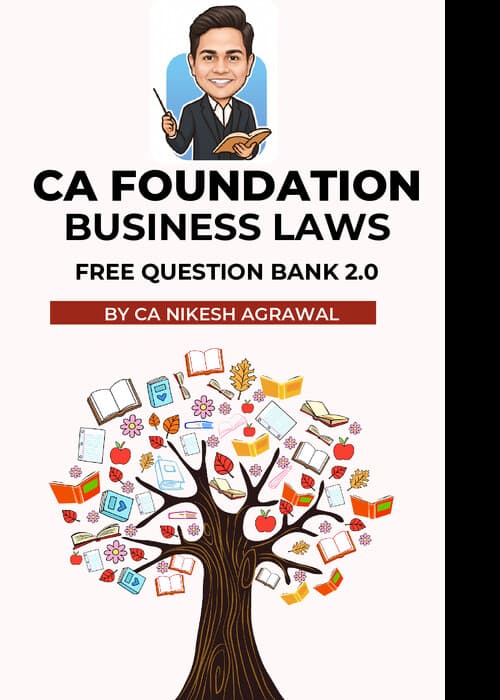 First page of Ca foundation Business Laws Question Bank (question covered upto RTP jan26)