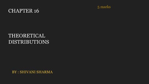 First page of QA ch 16 Theoretical distribution (5mark)