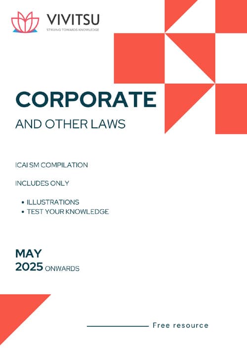 First page of Vivitsu corporate law and other laws question CA INTER
