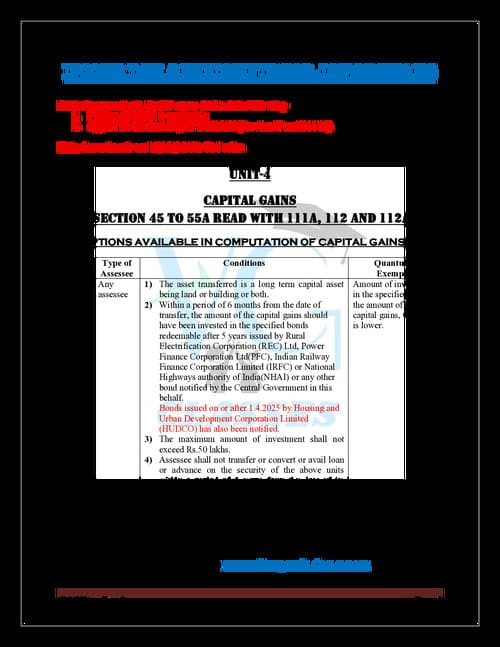 First page of Income tax amendment for Jan 26 CA INTER