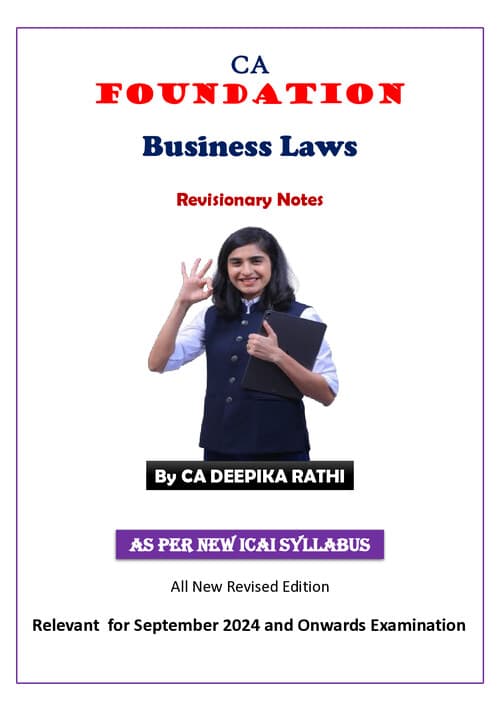 First page of Detailed business law notes vy CA Deepika Rathi