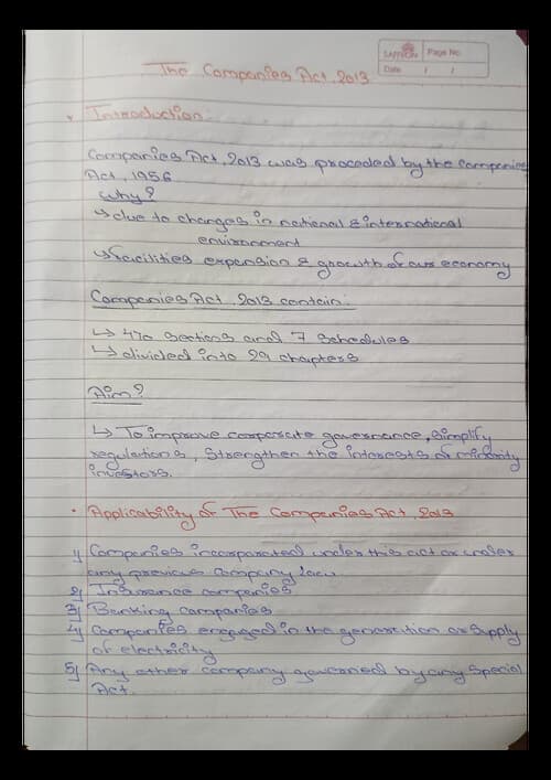 First page of Law chapter TCA Easy and you love it this notes