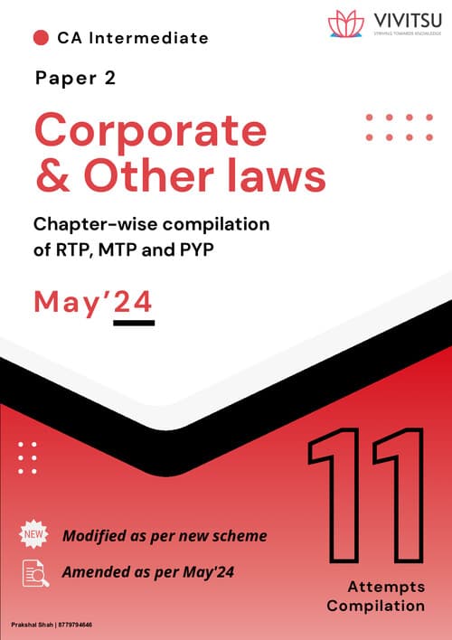 First page of VIVITSU Question Bank - Corporate Law & Other Laws