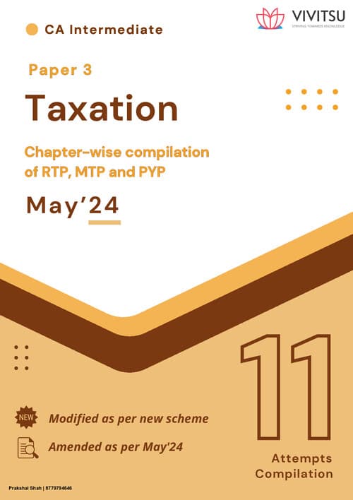 First page of VIVITSU Question Bank - Income Tax & GST