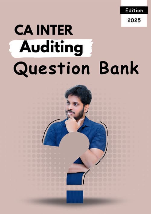 First page of Auditing question bank ca inter
