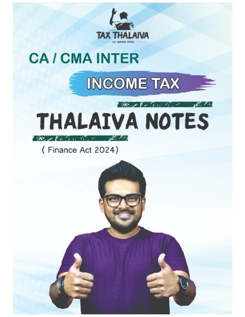 First page of Income tax concept notes CA INTER