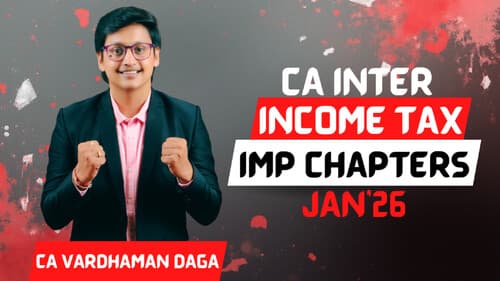 First page of IMP Chapters for INCOME TAX For Jan'26 By CA VARDHAMAN DAGA