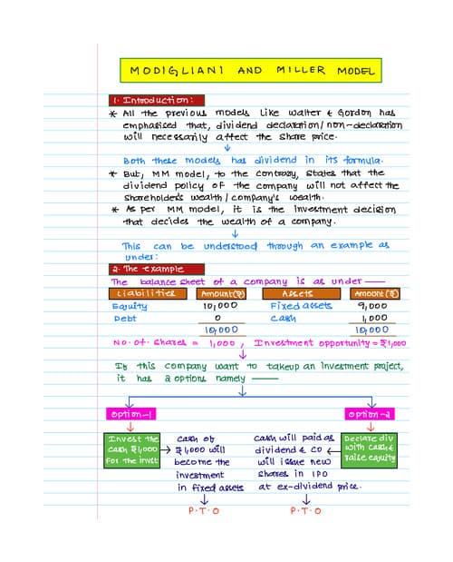 First page of FM DIVIDENDS MM MODEL CA INTER