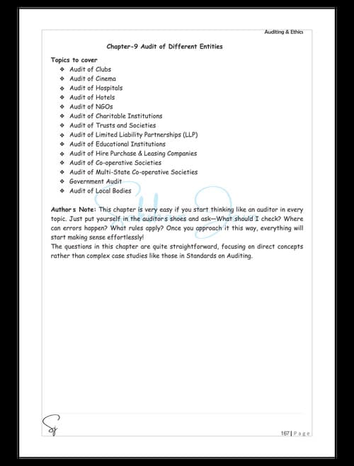 First page of Audit chapter -9 notes for ca inter
