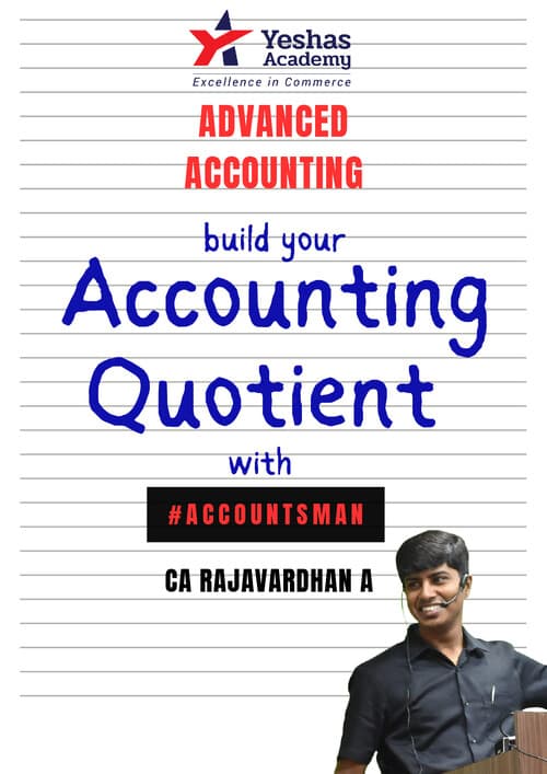 First page of Accounting Quotient Book - CA Rajvardhan Sir Most Attractive & Unique Book to Study Accounts All the Chapters in just 88 pages