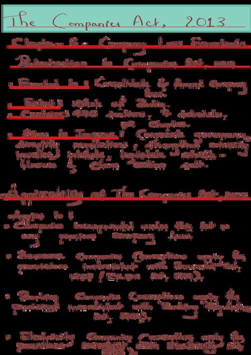First page of The Companies Act, 2013