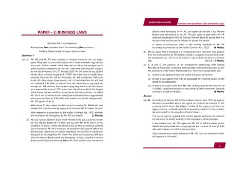 First page of Ca foundation Law Sep 2025 Paper with answer