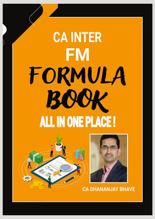 First page of FM Formula Book - CA Dhananjay Bhave Sir All the Chapters with formulas & formats Covered