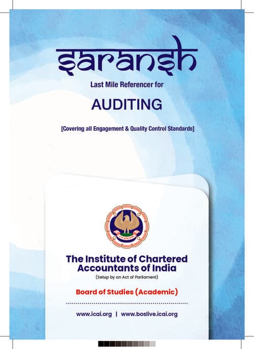 First page of Audit Saransh - ICAI Last minute Summary Book