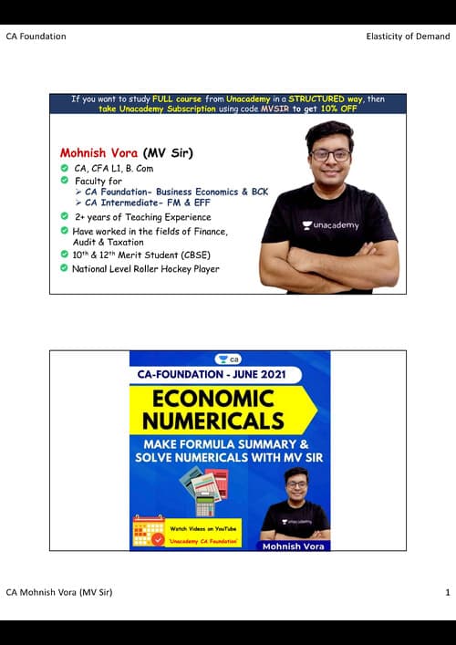 First page of MV SIR UNACADEMY NOTES