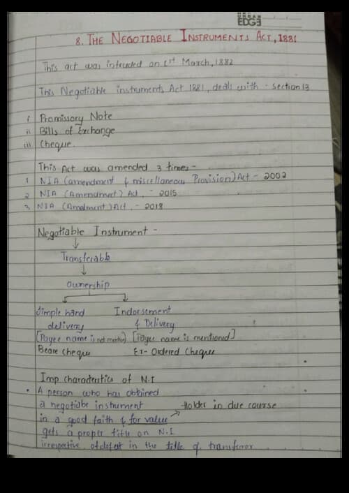 First page of Perfect notes