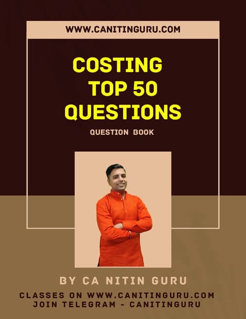 First page of Costing questions for ca inter