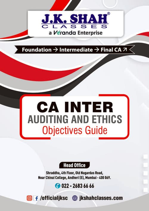 First page of Auditing MCQ Book - J K Shah New Edition MCQ Book