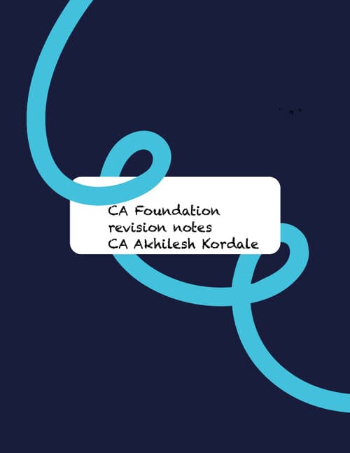 First page of CA FOUNDATION ACCOUNTS LAST MINUTE NOTES