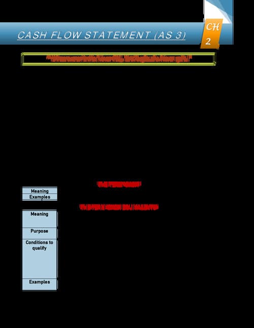 First page of Cash Flow Statement by CA Nitin Goel