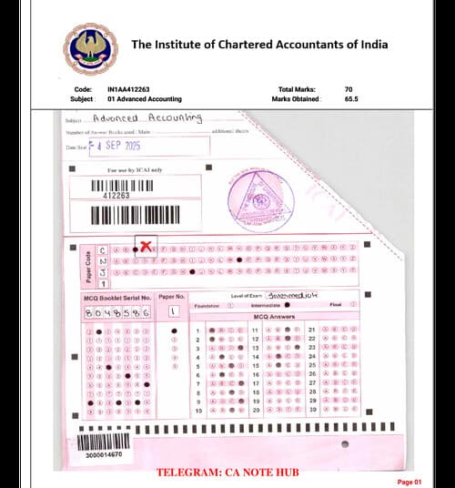 First page of AIR HOLDER'S CERTIFIED COPIES CERTIFIED COPIES OF AIR 1 — NEHA KHANWANI FOR SEPTEMBER, 2025 - Paper 1 Advance Accounting