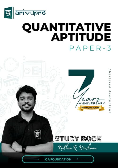 First page of Quantitative aptitude study book with examples