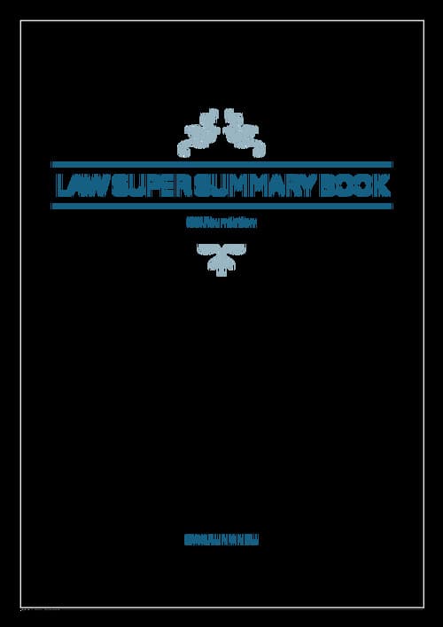 First page of Law clear summary book - exam prep
