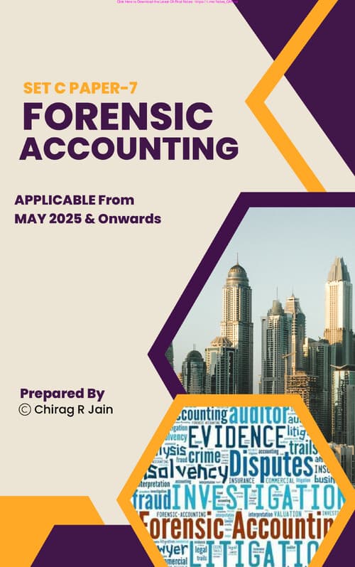 First page of Set C - Forensic accounting