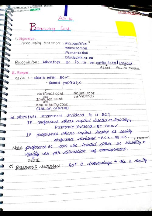 First page of AS16 borrowing cost