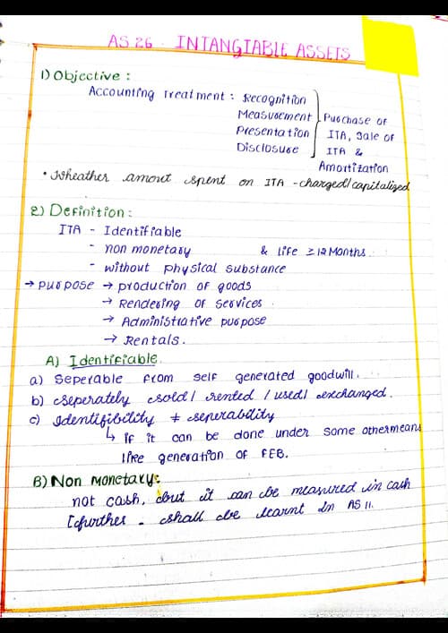 First page of As26 intangible assets