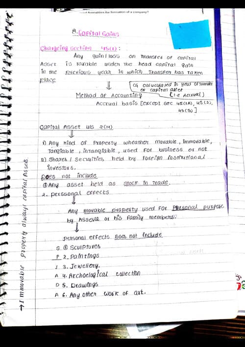 First page of Capital gains
