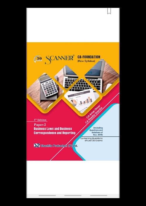 First page of Premium CA Foundation scanner