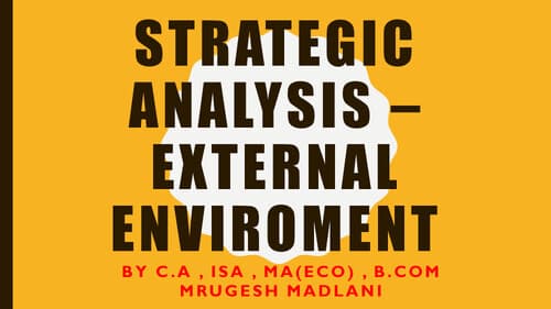 First page of Strategic Analysis ( External Environment ) Notes - CA Mrugesh Madlani Chart Book & Revision Notes