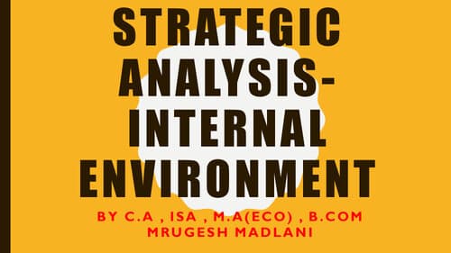 First page of Strategic Analysis ( Internal Environment ) Notes - CA Mrugesh Madlani Chart Book & Revision Notes