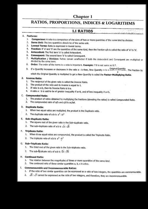 First page of Chapter wise conceptual revision notes