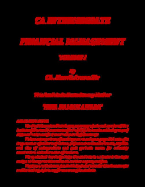First page of FM Volume 1 book by CA Namit Arora Sir.