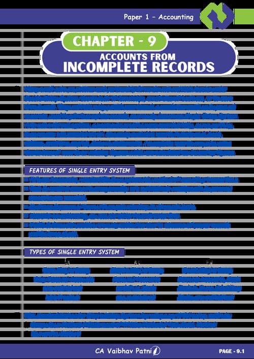 First page of Ca faundation incomplete records notes