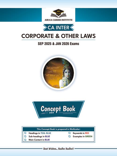 First page of Corporate Law Concept Book - AIR1CA Best Conceptual Notes