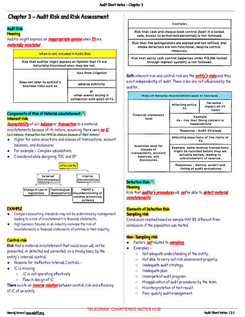 First page of Audit Chp 3 short notes by Neeraj Arora.