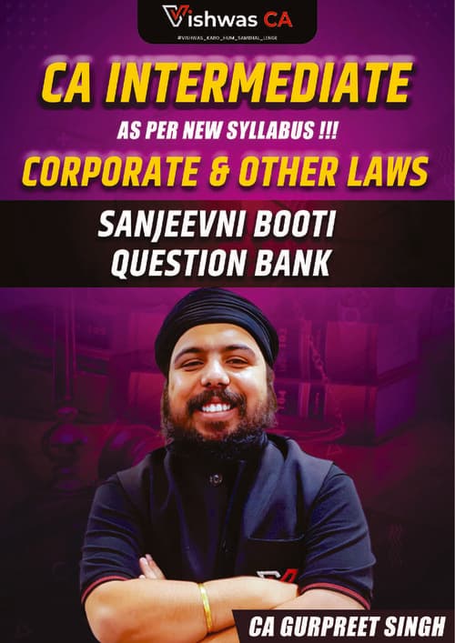 First page of Law Question Bank by CA Gurpreet Singh Sir.
