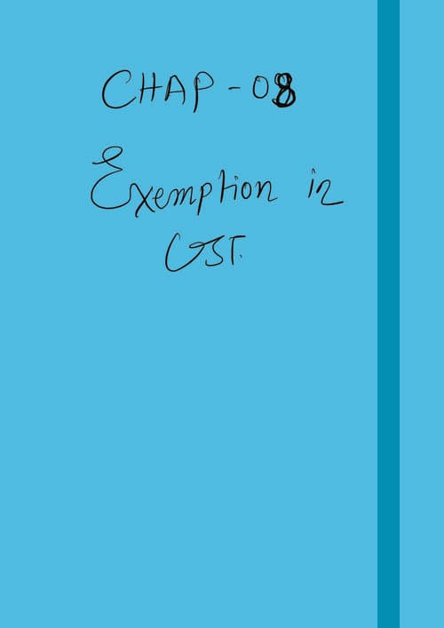 First page of Exemption summary by Vishal sir
