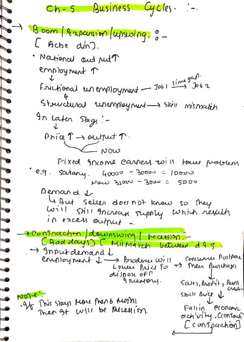 First page of Ch 5 economics